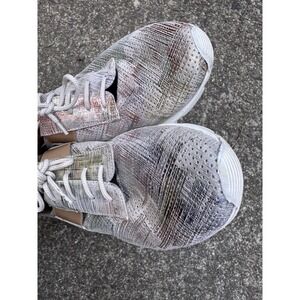 Sesto Meucci Sneakers Women 7N Shoes Metallic Silver Gray Perforated‎ Suede